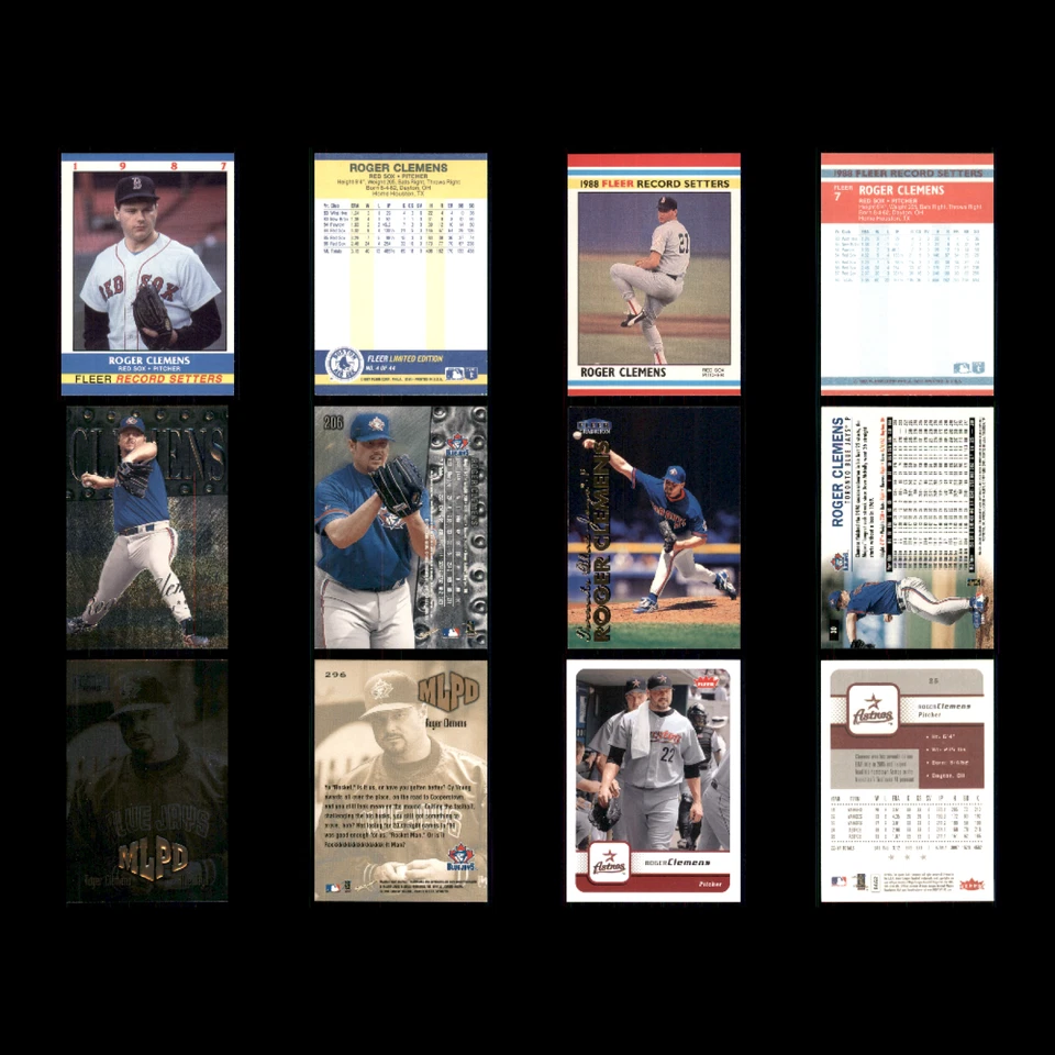 Roger Clemens Lot 99 Baseball Cards No Dupes Boston Red Sox Collection Set MLB - Image 4 of 4
