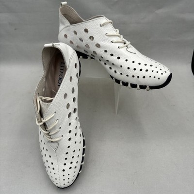 Lit Foot Women's LF9010 Comfort Leather Shoe white lace up tennis 38 US 7.5-8