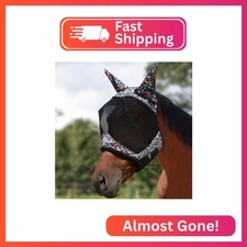 Harrison Howard Pro LumiVista Horse Half Face Fly Mask Large Eye Space with Ears