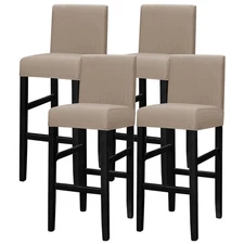 Bar Stool Chair Covers Set of 4 - Jacquard Bar Stool Covers with Backs Bar Ch...