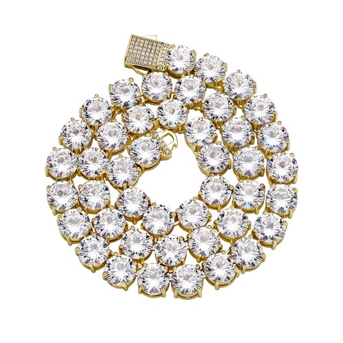 Hip Hop 10mm Tennis Chain Necklace Bracelets TopBling Cubic Zirconia Jewelry - Picture 3 of 11