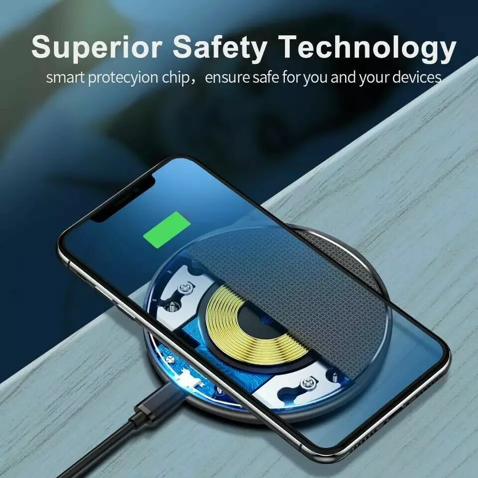 3 Pack 10W Max Wireless Fast Charging Charger Pad for Samsung S20+/S10/S9/S8 - Image 2 of 4