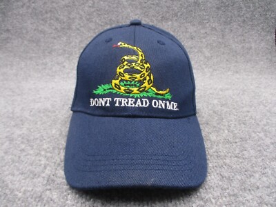Don't Tread On Me Hat Cap Blue Strap Back Mens  Adjustable