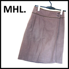 MHL. MARGARET HOWELL Wrap Skirt 100 Cotton Brown Size  US:S 