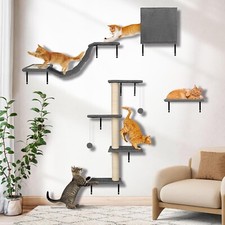 Parete da Arrampicata Gatto - Albero Tiragraffi per Gatti con Casetta e Ponte