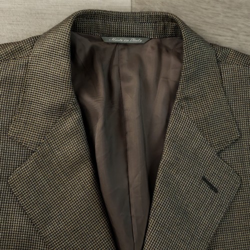Canali Mark Shale Vintage Blazer Mens 46L (EU 56L) Silk & Wool 3 Btn Double Vent
