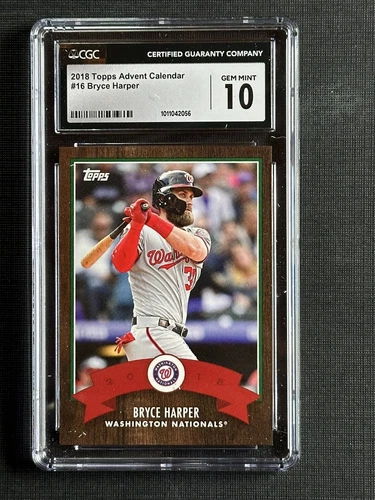 2018 Topps Advent Calendar Exclusive /601 Bryce Harper #16 CGC 10 GEM MINT