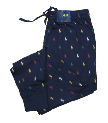 Polo Ralph Lauren Big & Tall Navy All Over Multi Pony Logo Sleep