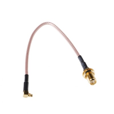 SMA Female to MMCX Male Right Angle Pigtail Cable RG316 15cm 6''