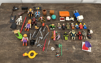 Vintage Lego Playmobil Mega Bloks Halo Lot Star Wars Pirate Weapons Parts Pieces