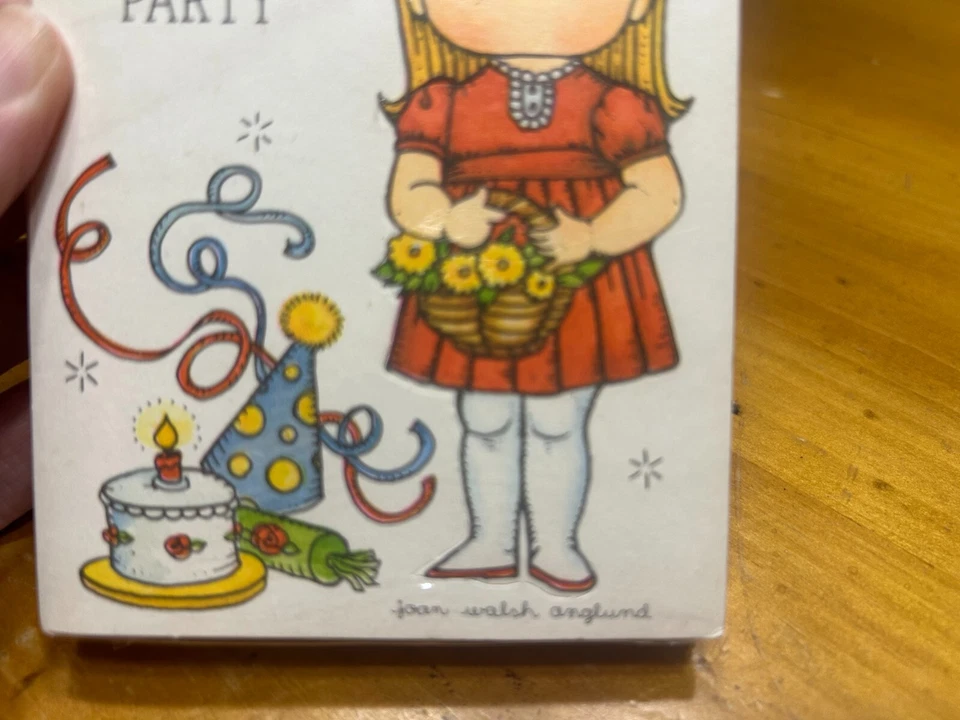 Lote De Colección De 3 Invitaciones De Cumpleaños Muñeca De Papel Joan Walsh Anglund, Nuevo En Paquete 8 unidades Foto 2 de 4