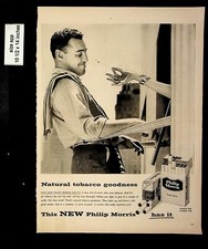 1956 Phillip Morris Cigarettes Long Size Vintage Print ad 8796