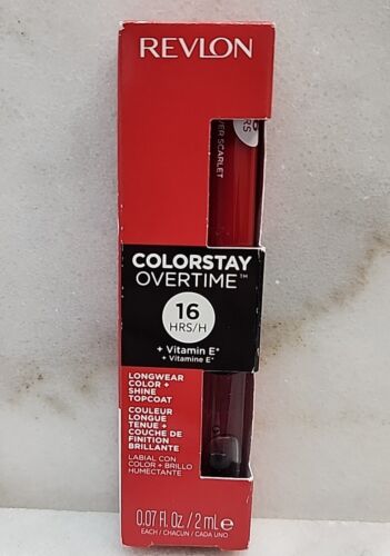 NUEVO Revlon ColorStay horas extras 16 horas color de labios #040 Forever escarlata.  - Imagen 1 de 4