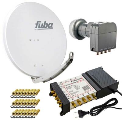 Fuba DAA 850 G SAT Anlage 8 Teilnehmer Satellitenschüssel 5-8 Multiswitch LNB 4K