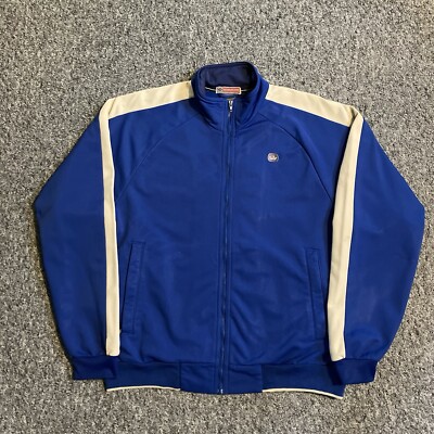 Vintage 00er Nike Oregon USA Trainingsjacke hinten Logo bestickt blau Herren Small