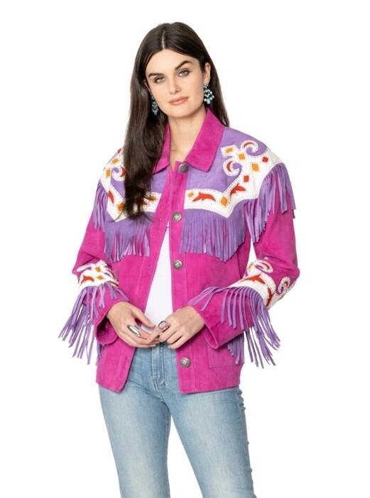 Double D Ranch Bandera Fringe Leather Jacket RTL $1200 NWT Size S