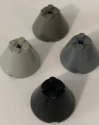 LEGO Part 3943B (2pcs) 4x4x2 Cone w/ Axle Hole Choose Color