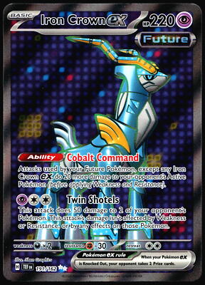 most expensive pokemon card in scarlet and violet temporal forces Iron Crown ex SV05: Temporal Forces #191/162 Ultra Rare Pokemon Card T1-493