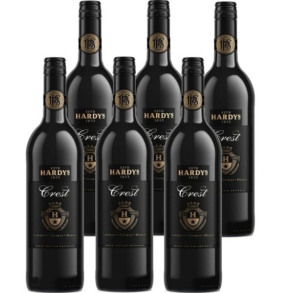 Hardys Crest Cabernet / Shiraz / Merlot Rotwein Australien 14% Vol 6 X 75Cl-image