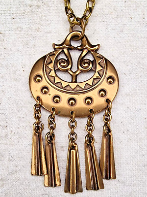 Kalevala Koru Finland bronze viking pendant necklace Nordic Finnish design