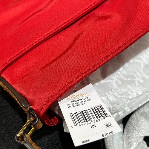 Michael Kors hellrote Nylon Kelsey große Umhängetasche neu mit Etikett - kostenloser Versand - Bild 8 von 11
