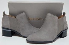 Franco Sarto Arden Size US 5 Med EU 35 Women's Leather Block Heeled Booties Gray