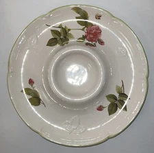 Rose Serenade Chip And Dip Plate By Gorham 13” Round