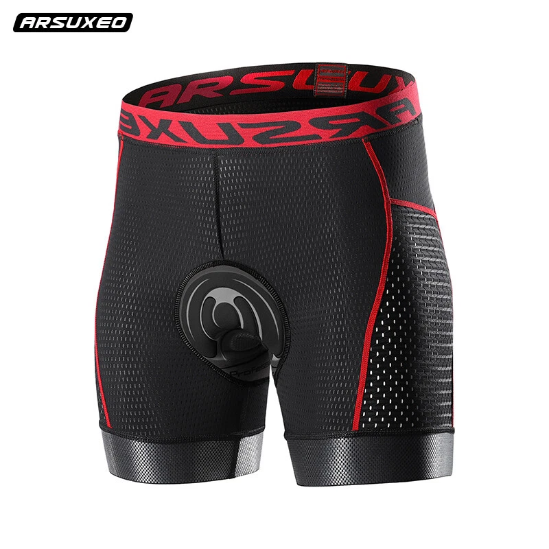 Pantalones Cortos De Bicicleta Bicicleta Pad Para Hombre Pantalones Cortos MTB Foto 3 de 4