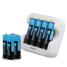 AA Rechargeable Battery&Charger 3500mWh li-ion battery 4-bay lithium aa charger