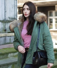 Bnwt Forever 21 Forest Green Fur Parka Size L