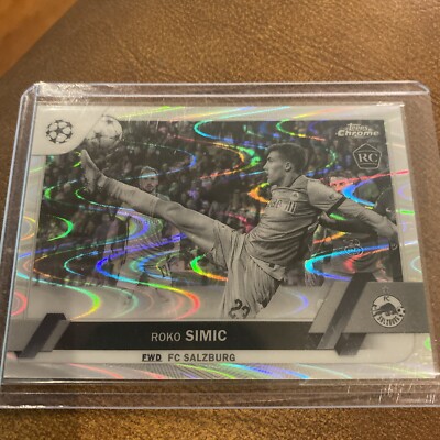 2023 Topps Chrome Uefa Champions Roko Simic Rookie Ray Wave