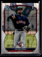 2023 Bowman Chrome Dayan Frías LAVA REFRACTOR /399 Cleveland Guardians