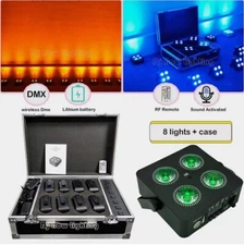 8pcs 4x12W Rgbwauv Dj Wedding Battery Powered LED Uplight Wireless Stage Light D