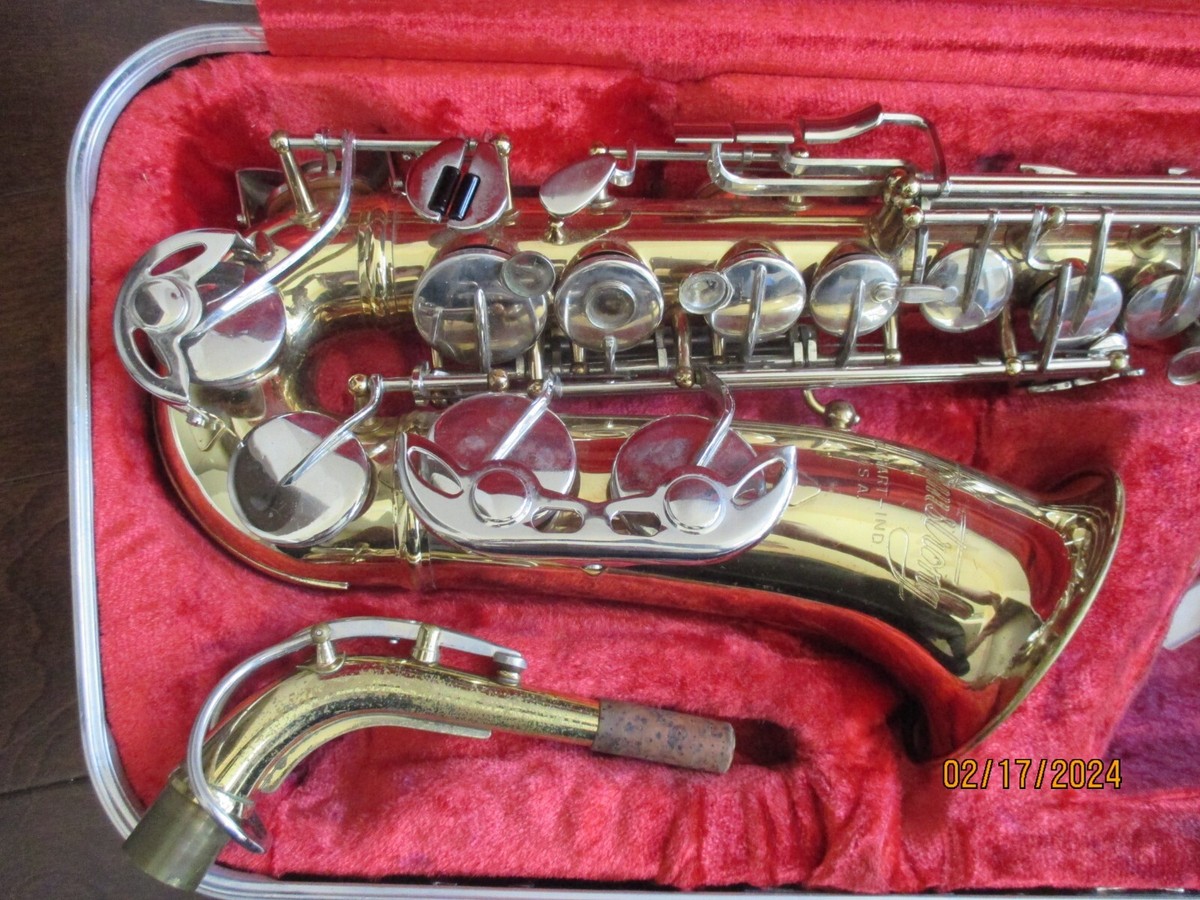 Armstrong brand Alto Saxophone with case and mouthpiece. Made in