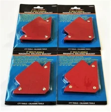 4 CAL-HAWK 3" MULTI-ANGLE ARROW WELDING MAGNETS  25 LB STRENGTH CZMHS