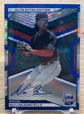 2023 Panini Elite Extra Edition Nazzan Zanetello RC FOTL Blue Auto #'d /15