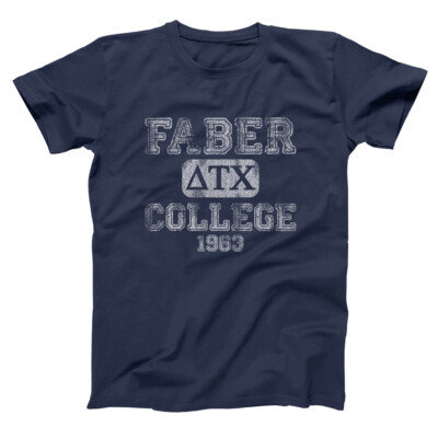 Faber College Funny  Animal House  Frat  Party Navy Basic Men's T-Shirt