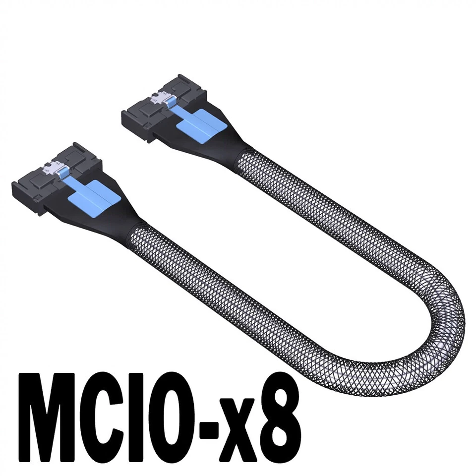 Placa de vídeo ADT-Link PCIe 4.0 x16 MCIO extensão dividida cabo riser GEN4 PCI-E - Imagem 2 de 4