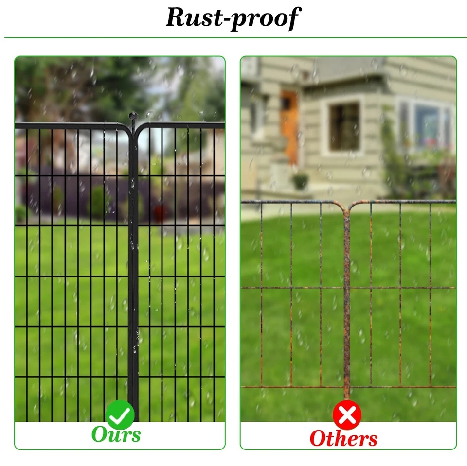 Cerca decorativa para jardim Dog PlayPen 40"" barreira animal sem escavação cerca externa - Imagem 4 de 4