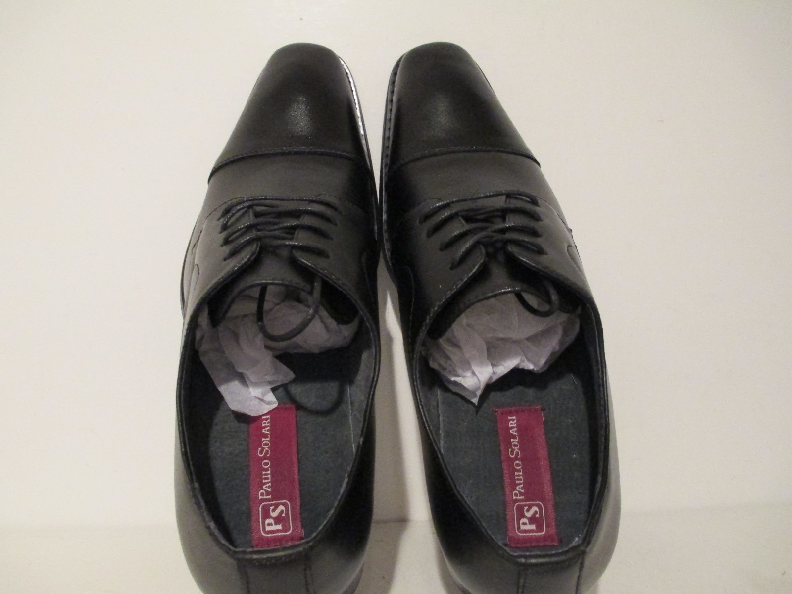SAOLA Scarpe eleganti Oxford stringate Paulo Solari da uomo Cap 01 in pelle nere taglia 12 M
