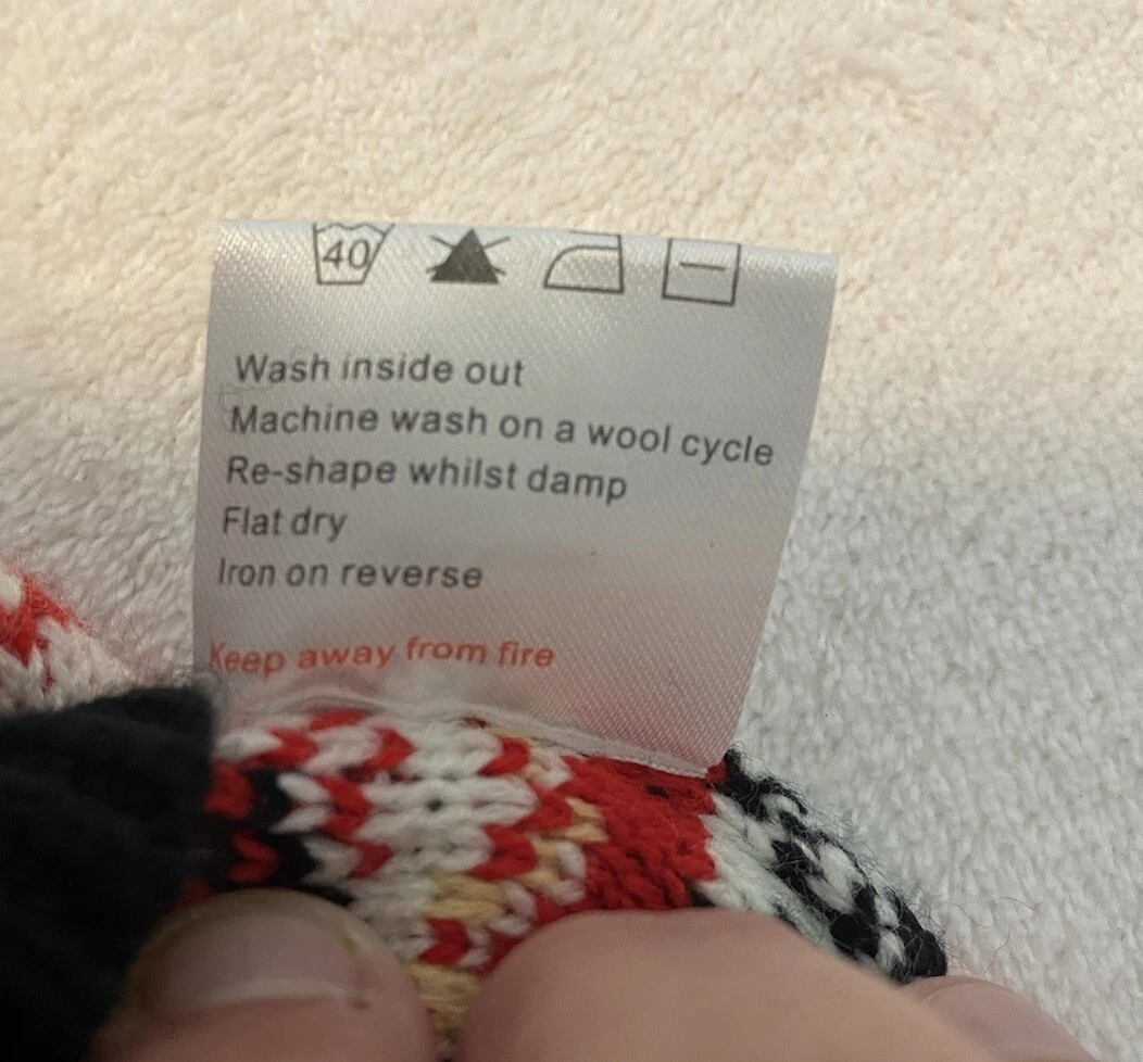 Men’s Ugly Christmas Sweater Reindeers Penguins Red Black White Festive Holiday