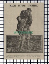 C7231) Maori Bayonet Fighters Romford World War One WW1  -1916 Cutting