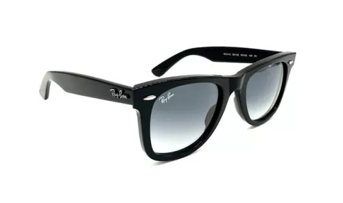 Ray-Ban RB2140 Sunglasses Unisex Black Wayfarer Gradient 50mm New & Authentic - Picture 2 of 6