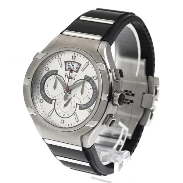 Piaget — Piaget Polo P10534 45mm Ti Silver Dial Automatic Date, Chronograph Watch #C1777