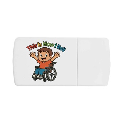Pillendose ''So rollt ich'' mit Tablettenteiler (PI00036998)