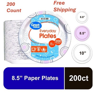 Great Value Everyday Strong, Soak Proof, Microwave Safe, Disposable Paper Plates