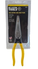 Klein Tools D203-8 Heavy-Duty 8''  Long Nose Pliers Side Cutting Made In The USA