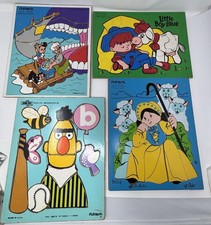 Vintage Lot 4 - Connor, Playskool, Disney Wood Children  s Puzzles 1970  s