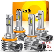 H11 9005 Light Bulbs Combo, 320000lm 800 Brighter 6500K Cool White H11 9005