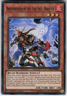 1st Ed Super Rare Brotherhood of the Fire Fist - Rooster FIGA-EN025 Fists of the